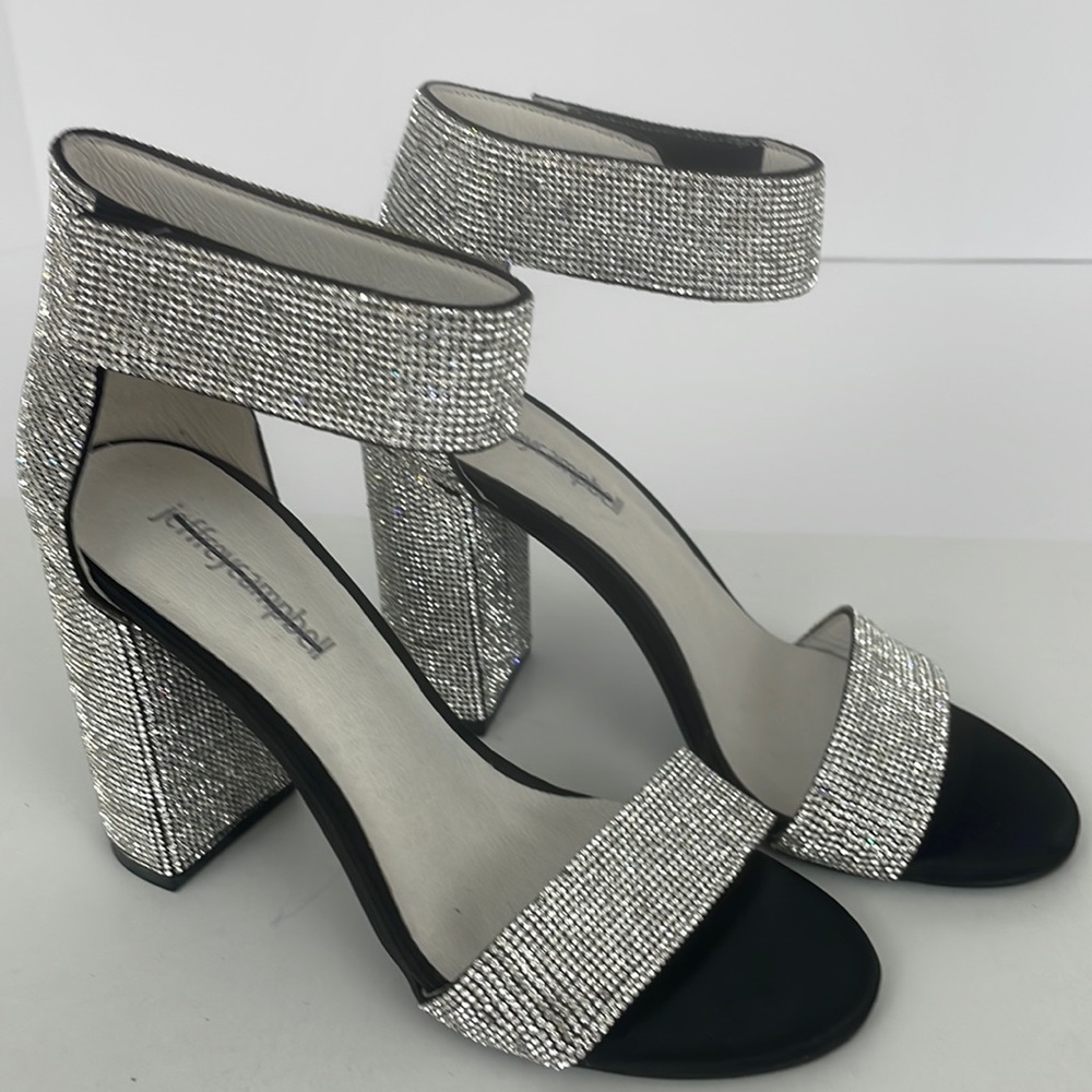 Woman’s Jeffrey Campbell clear crystal heels 5.5